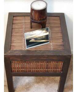 Redwood & Bamboo End Table (Thailand)  Overstock