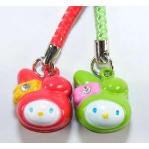  Melody Hello Kittys Friend Straps, Keychains, a Set of 2 