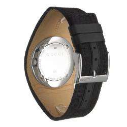   104 Stainless Steel and Fabric Quartz Diamond Watch  