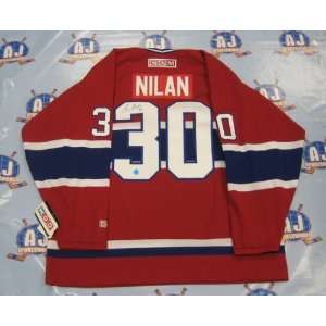  CHRIS NILAN Montreal Canadiens SIGNED Hockey JERSEY 