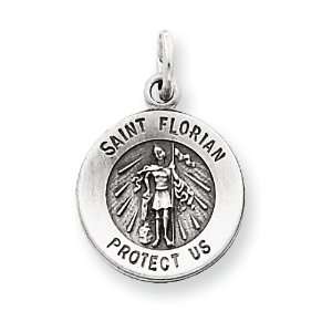   Silver Antiqued Saint Florian Medal West Coast Jewelry Jewelry