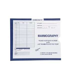 Mammography, Dark Blue #287 Category Insert Jackets, Open End   10 1/2 
