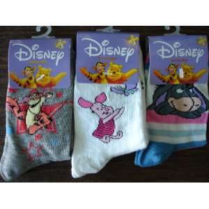  Set of 3 x Disney Socks   Eeyore, Tigger & Piglet   Size 6 