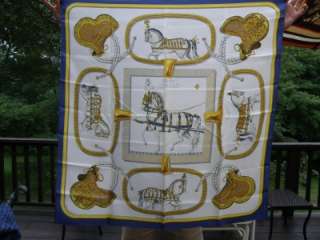 Auth Hermes Silk Scarf Grand Apparat with Box  