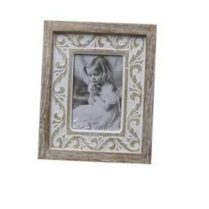  3.5x5 White Washed Wooden Photoframe TY60223