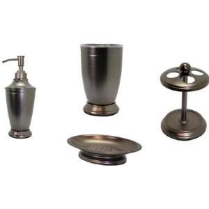   Home Stacey 4 Piece Bathroom Accessory Set (Metal): Home & Kitchen