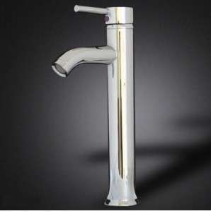 Bathroom Chrome Faucet for Tempered glass ceramic vessel sink vanity 