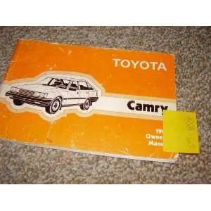  1984 Toyota Camry Owners Manual Toyota Books
