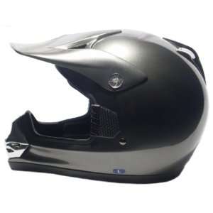  Motocross MX Dirt Bike ATV Gray Silver Motorcycle Helmet 
