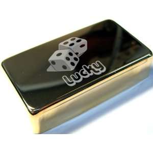  Lucky Gold Engraved Humbucker Cover Musical Instruments