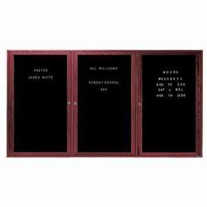   Door Enclosed Changeable Letter Board   Cherry: Home & Kitchen