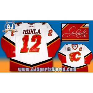 JAROME IGINLA Calgary Flames SIGNED 2004 Stanley Cup Finals JERSEY