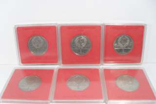 SET OF SIX RUSSIAN OLYMPIC COINS MOSCOW 1980  