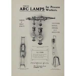  1905 Penrose & Co Arc Lamps Chokers Switches Carbon Ad 