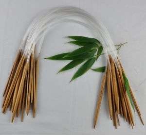 24 Circular Bamboo Knitting Needles Set 18 Pairs 60cm  