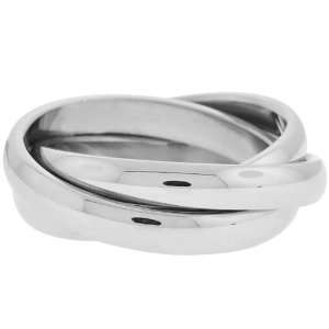   Size 6   Inox Jewelry Intertwined 316L Stainless Steel Ring Jewelry