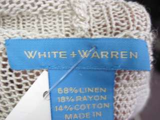 NWT WHITE AND WAREN Sleeveless Sweater Tunic Size Small  