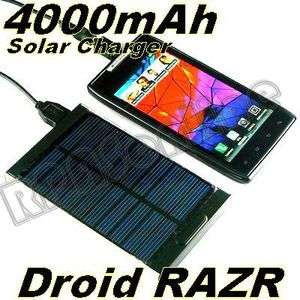 4000mAh Solar Charger for Motorola Droid RAZR  