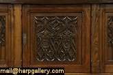 Gothic 1860 Court Cupboard Antique Dowry Cabinet  