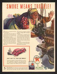 1941 Albert Dorne Mammy Cooking Art Texaco Oil Print Ad  
