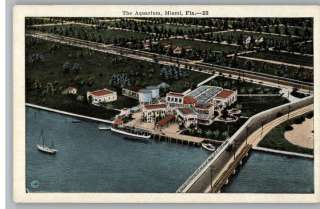 Old Postcard~Aquarium BuildingMiami,Florida/FL  
