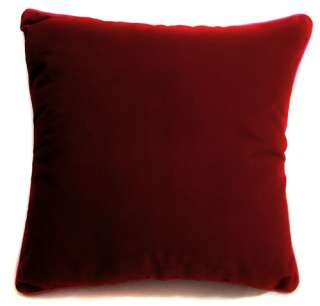 EM53 Dark Red Plain Colour Velvet Cushion/Pillow/Throw Cover*Custom 
