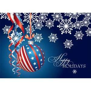 Patriotic Ornament Holidays   100 Cards 