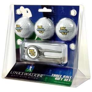  Marquette Golden Eagles NCAA 3 Ball Gift Pack w/ Kool Tool 