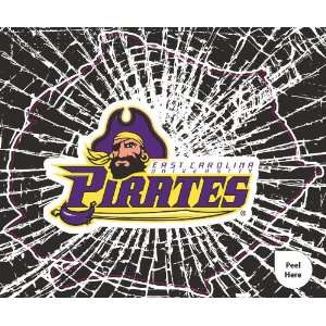  East Carolina Pirates Shattered Auto Decal (12 x 10  inch 