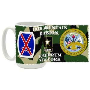 Army 10th Mountain Division 2 Coffee Mug:  Kitchen 