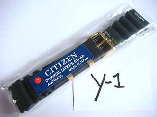 Y1 Citizen gold tone Aqualand rubber divers strap 24mm  