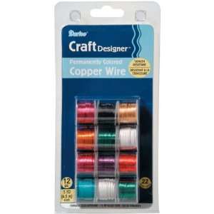   Permanently Colored Copper Wire 5 Yd. 12 Pack 22 Gauge Electronics