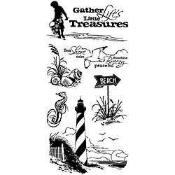   Down by the Seaside 4x8 inch Clear Stamp Sheet  