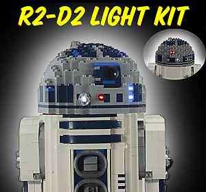 Brick LIGHTS + instructions for R2 D2 UCS Lego Star Wars 10225 10212 