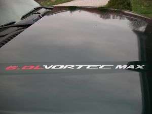 VORTEC MAX 6.0L Chevy Silverado GMC Sierra HD SS Decal  