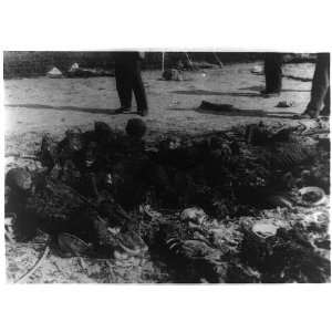  Stalag Tekla,near Leipzig,Germany,remains of dead bodies 