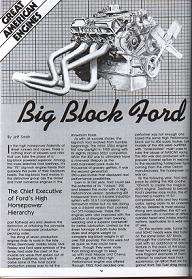Ford Big Blocks Musclecar & HiPo 390 427 428 429 460  