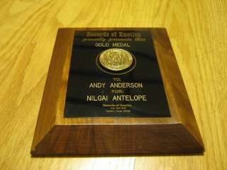 Hunting Gold Medal Award Nilgai Antelope Andy Anderson  