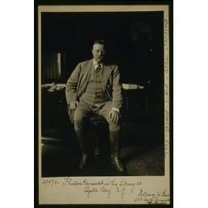   Theodore Roosevelt in his library at Oyster Bay N.Y.