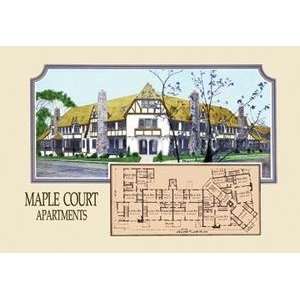 Vintage Art Maple Court Apartments   08463 4 