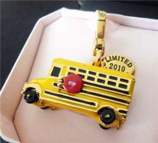   Couture Yellow School Bus 2010 Limit Edition Bracelet Charm  