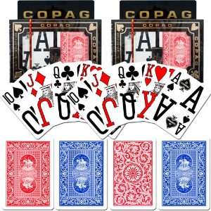   CopagT Poker Size Magnum Index   Blue/Red Set of 2 