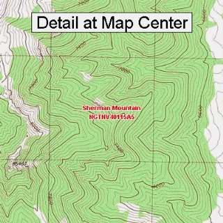 USGS Topographic Quadrangle Map   Sherman Mountain, Nevada (Folded 