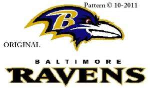 Baltimore Ravens #3 Cross Stitch Pattern NFL Football TBB  