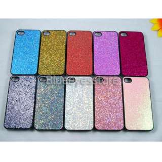  Charm Silver Shining Diamond Pattern Skin Cover Case For iPhone 4 4S