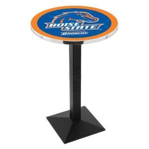  42 Boise State Bar Height Pub Table   Square Base   NCAA 