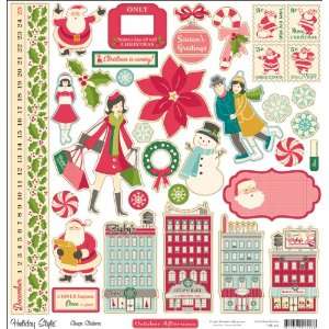  Holiday Style Stickers 12X12 Shapes Arts, Crafts 