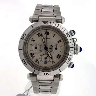 Cartier Pasha Chronograph, Stainless Steel 38mm Watch.  