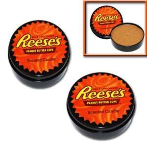   REESES CLASSIC CANDY 4 OZ. SCENTED CANDLE TIN (SET OF 2): Electronics