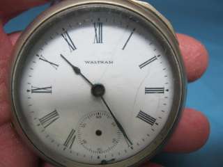 Antique 1888 Broadway Waltham Key Wind Pocket Watch   